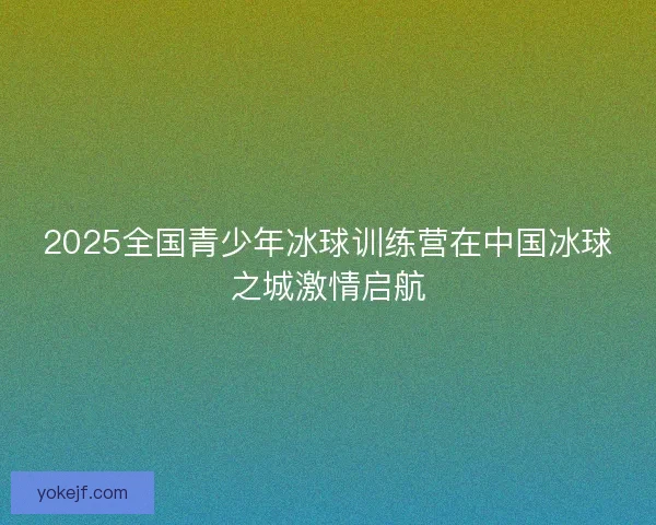 2025全国青少年冰球训练营在中国冰球之城激情启航