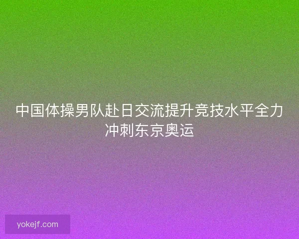 中国体操男队赴日交流提升竞技水平全力冲刺东京奥运